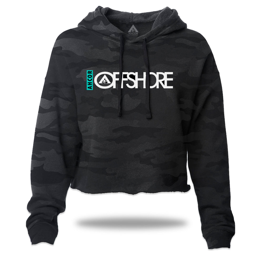 The Von Fleck -CAMO CROP-TOP HOODIE