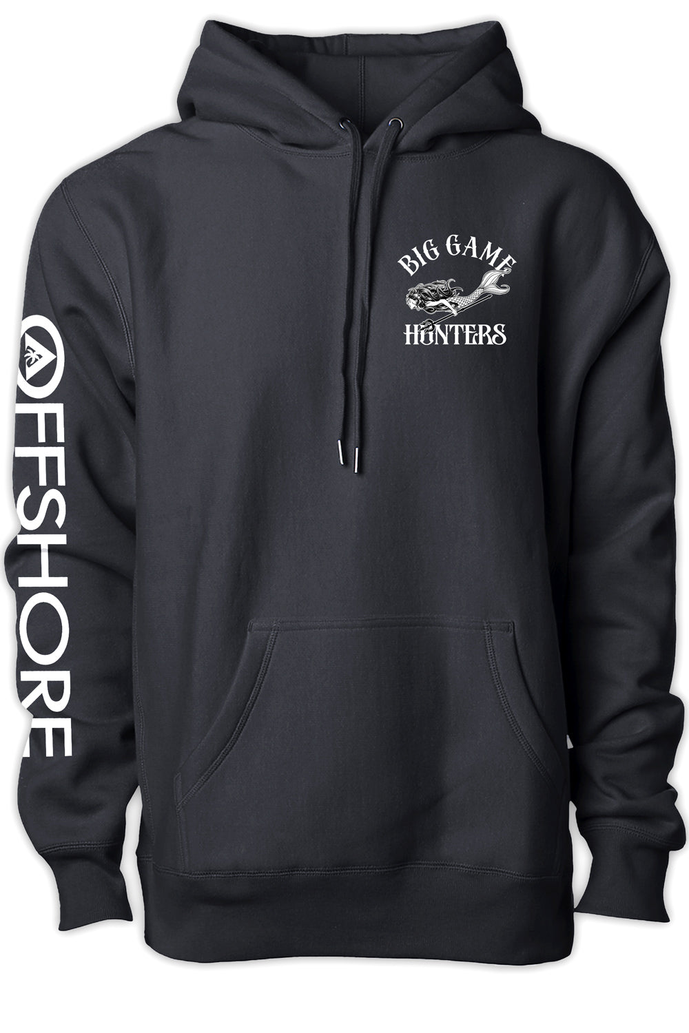 Unisex hoodie with mermaid front design.