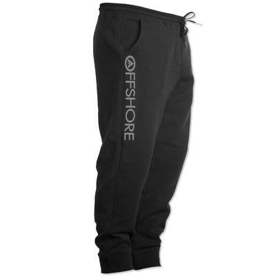 Gray Logo on Black  - Twill Jogger Pants